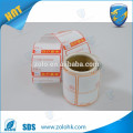 Étiquette de papier thermique autocollante de matières premières Hotsales, rouleau d&#39;étiquettes en papier thermique